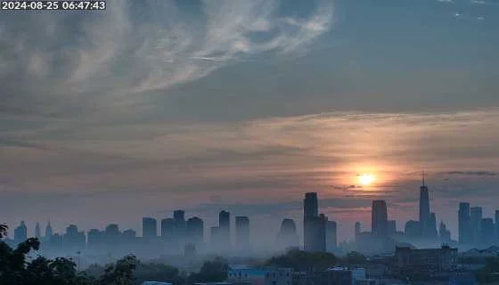 Skyline view of Communipaw, Downtown Jersey City, and Lower Manhattan from Claremont, JC.